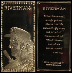 Riverman' Art Bar by Hamilton Mint. MAIN