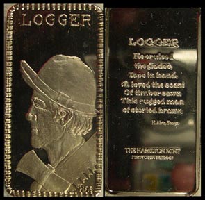 Logger' Art Bar by Hamilton Mint. MAIN
