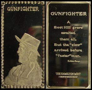 Gunfighter' Art Bar by Hamilton Mint. MAIN