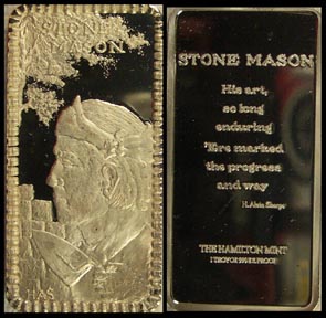 Stone Mason' Art Bar by Hamilton Mint. MAIN