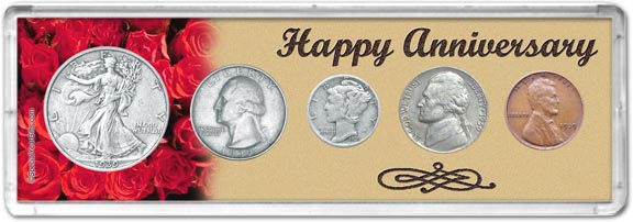 1939 Happy Anniversary Coin Gift Set LARGE