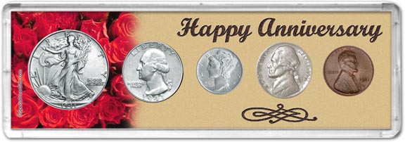 1941 Happy Anniversary Coin Gift Set LARGE