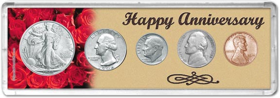 1946 Happy Anniversary Coin Gift Set LARGE