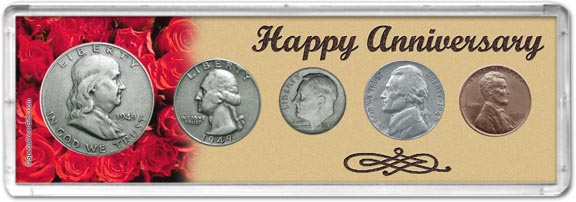 1949 Happy Anniversary Coin Gift Set MAIN