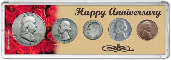 1950 Happy Anniversary Coin Gift Set MAIN