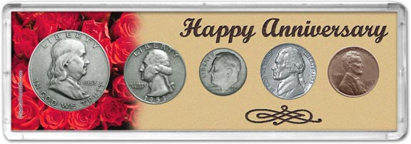 1953 Happy Anniversary Coin Gift Set LARGE