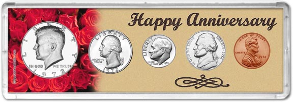 1972 Happy Anniversary Coin Gift Set MAIN