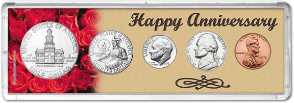1976 Happy Anniversary Coin Gift Set LARGE