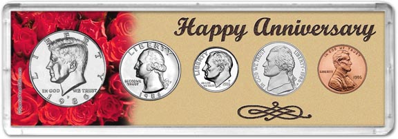1986 Happy Anniversary Coin Gift Set LARGE