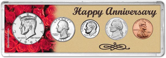1991 Happy Anniversary Coin Gift Set MAIN
