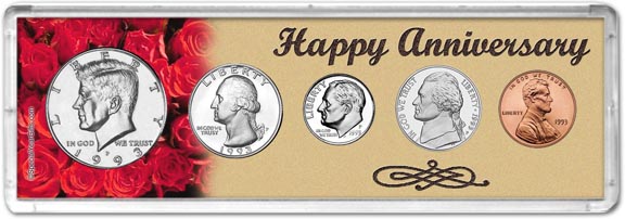 1993 Happy Anniversary Coin Gift Set LARGE