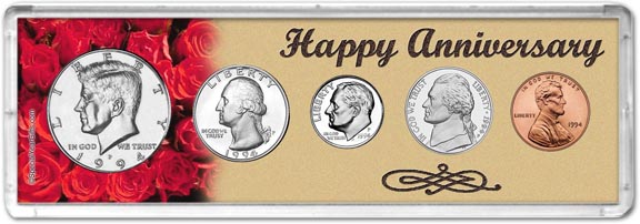 1994 Happy Anniversary Coin Gift Set LARGE
