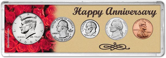 2004 Happy Anniversary Coin Gift Set LARGE