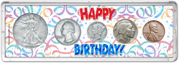 1934 Happy Birthday Coin Gift Set LARGE