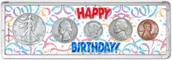 1938 Happy Birthday Coin Gift Set LARGE