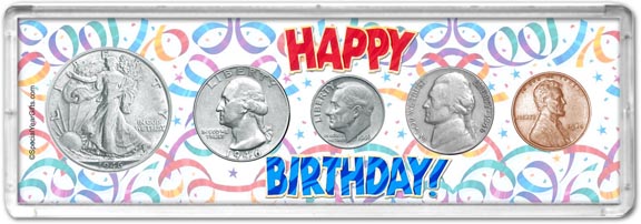 1946 Happy Birthday Coin Gift Set LARGE