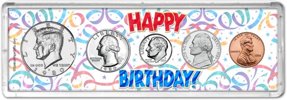 1980 Happy Birthday Coin Gift Set LARGE