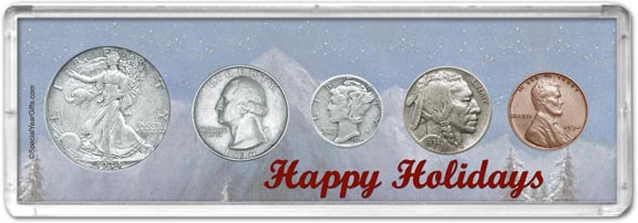 1934 Happy Holidays Coin Gift Set LARGE