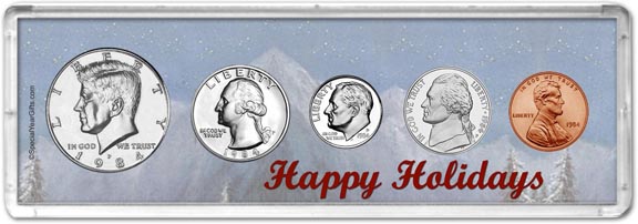 1984 Happy Holidays Coin Gift Set LARGE