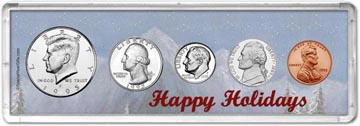 1995 Happy Holidays Coin Gift Set THUMBNAIL