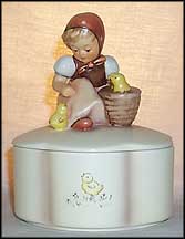 Chick Girl, M. I. Hummel Four Seasons Music Box MAIN