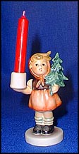 Girl With Fir Tree, M. I. Hummel Candle Holder MAIN