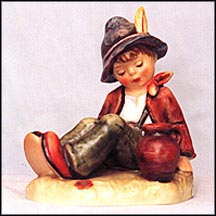Coffee Break - With Wooden Base, M. I. Hummel Figurine MAIN