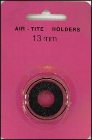 Air-Tite Coin Capsule, Model A, 13mm, black ring MAIN