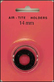 Air-Tite Coin Capsule, Model A, 14mm, black ring MAIN