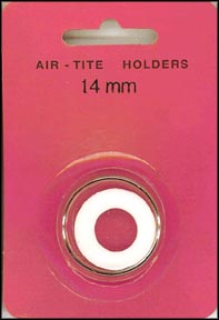 Air-Tite Coin Capsule, Model A, 14mm, white ring MAIN