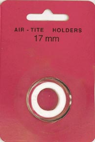 Air-Tite Coin Capsule, Model A, 17mm, white ring MAIN