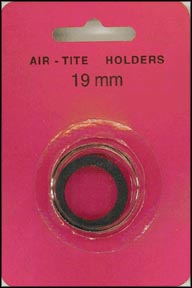 Air-Tite Coin Capsule, Model A, 19mm, black ring MAIN