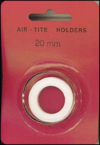 Air-Tite Coin Capsule, Model T, 20mm, white ring MAIN