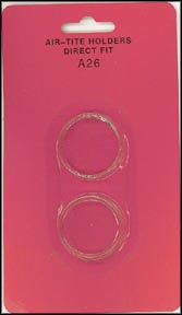 Air-Tite Coin Capsule, Model H, 26mm, black ring MAIN