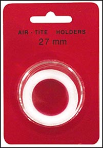 Air-Tite Coin Capsule, Model H, 27mm, white ring MAIN