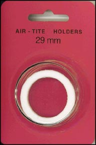 Air-Tite Coin Capsule, Model H, 29mm, white ring MAIN