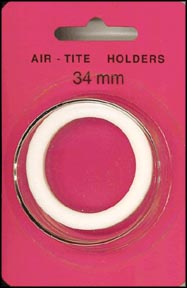 Air-Tite Coin Capsule, Model I, 34mm, white ring MAIN