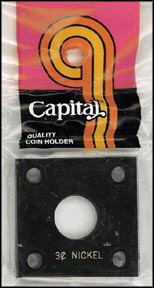 Capital Plastics #144 3 Cent Nickel, Black MAIN