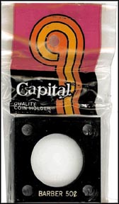 Capital Plastics #144 Barber Half Dollar, Black MAIN
