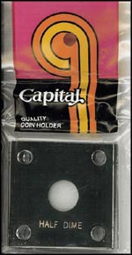 Capital Plastics #144 Half Dime, Black MAIN