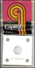 Capital Plastics #144 Large Gold Dollar, White MAIN