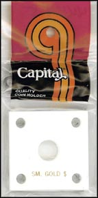 Capital Plastics #144 Small Gold Dollar, White MAIN