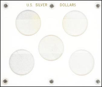 Capital Plastics #28A, US Silver Dollars, no dates, White MAIN