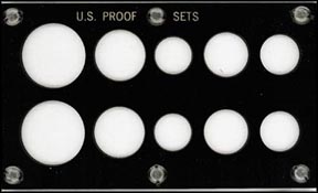 Capital Plastics #33A Proof Set Holder, Cent thru Half Dollar, holds 2 sets, Black MAIN