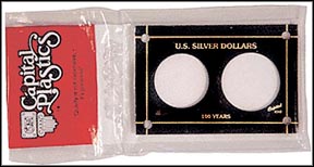 Capital Plastics #345, 100 Years, Morgan Dollar and Silver Eagle, Black MAIN