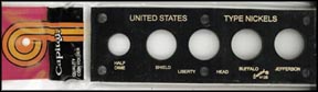 Capital Plastics #412B, Type Nickels, Black MAIN