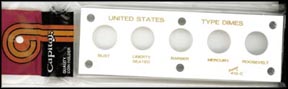 Capital Plastics #412C, Type Dimes, White MAIN