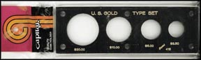 Capital Plastics #415, US Gold Type Set $20, $10, $5, $2 1/2, Black MAIN
