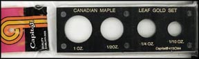 Capital Plastics #415CM, Canada Maple Leaf Gold, 1 oz - 1/10 oz, Black MAIN