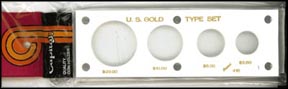 Capital Plastics #415, US Gold Type Set $20, $10, $5, $2 1/2, White MAIN